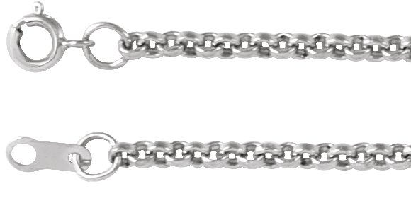 Sterling Silver 2 mm Rolo 24" Chain