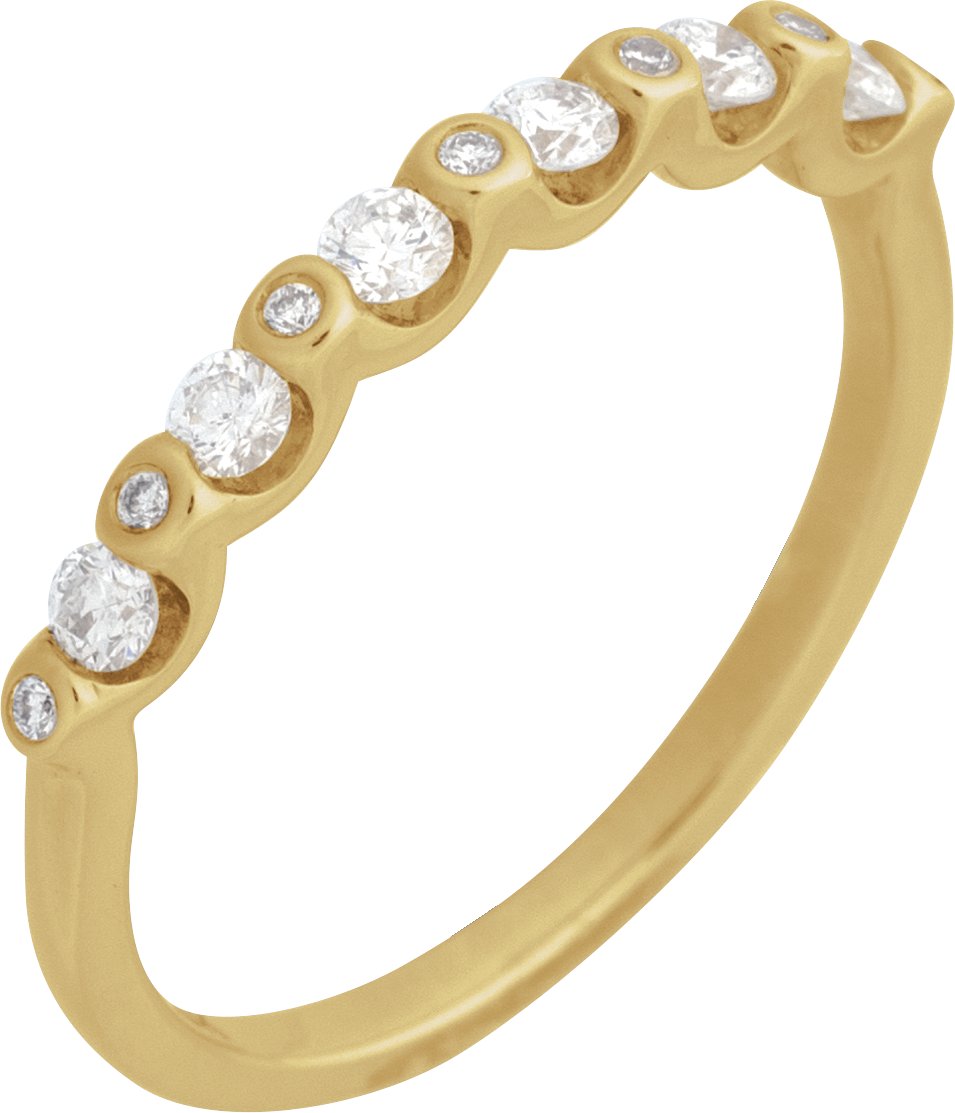 14K Yellow 1/3 CTW Natural Diamond Anniversary Band