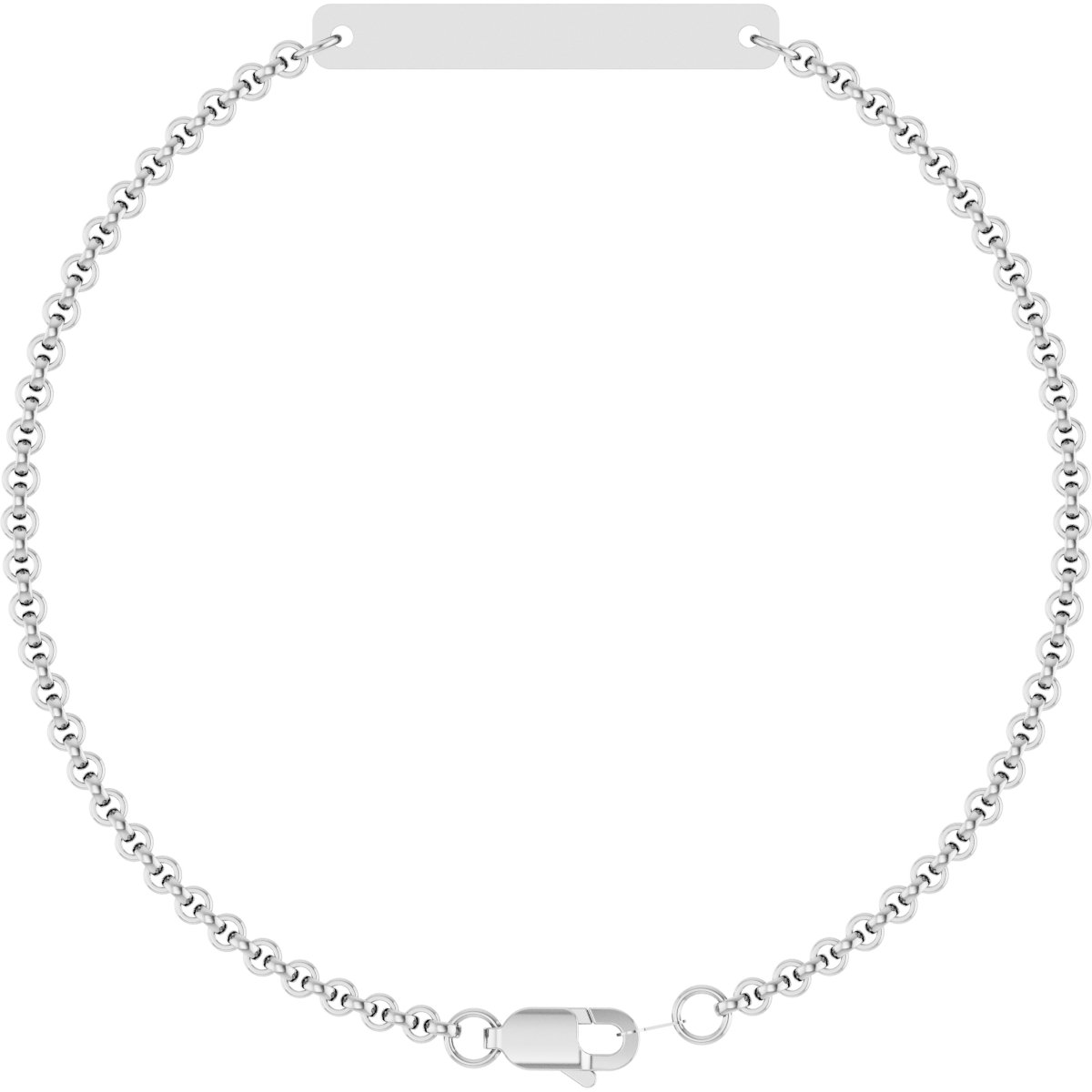Sterling Silver Engravable Link 7 Bracelet