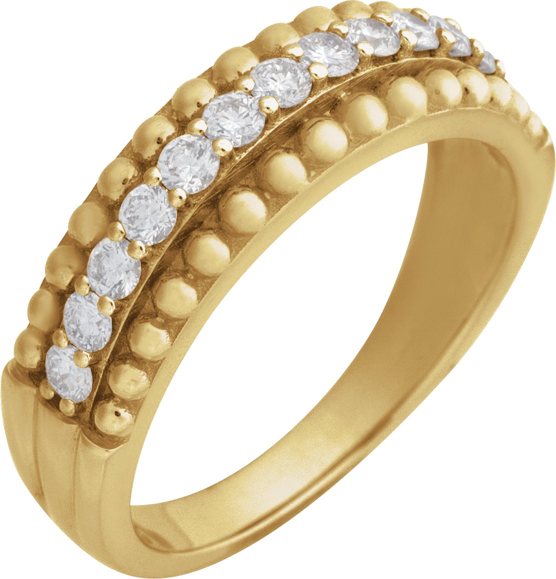 14K Yellow 1/2 CTW Lab-Grown Diamond Anniversary Band