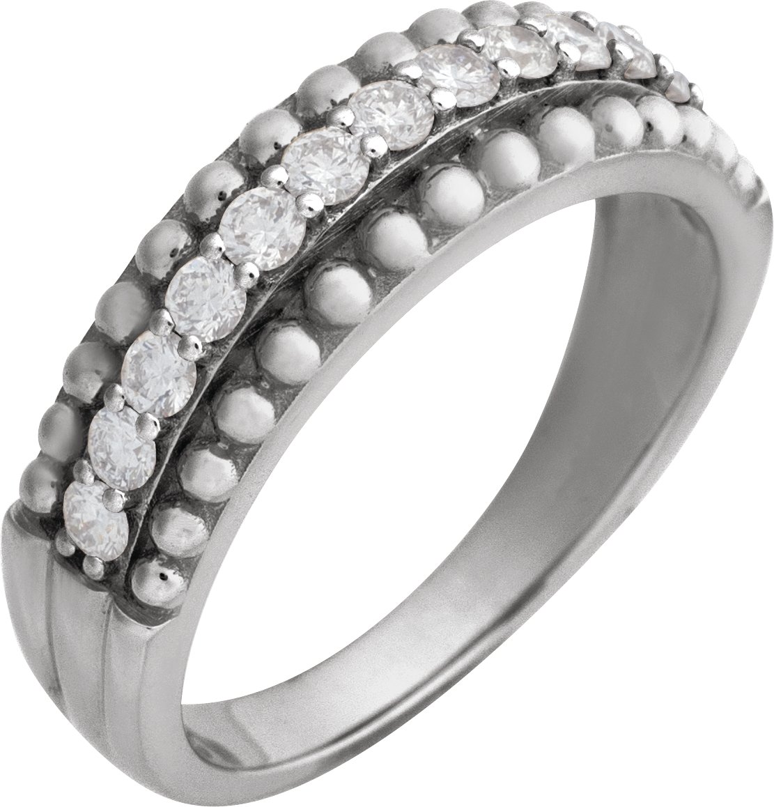 14K White 1/2 CTW Lab-Grown Diamond Anniversary Band