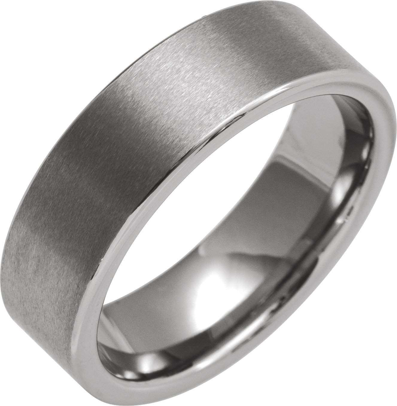Comfort-Fit Flat Band with Satin Finish