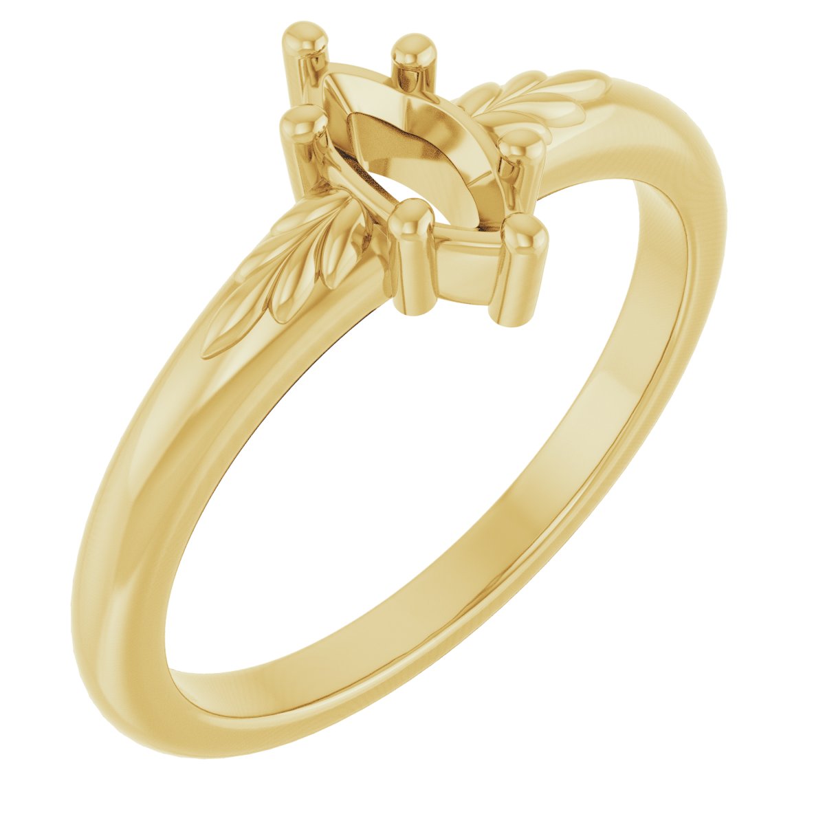 14K Yellow 7x3.5 mm Marquise Ring Mounting