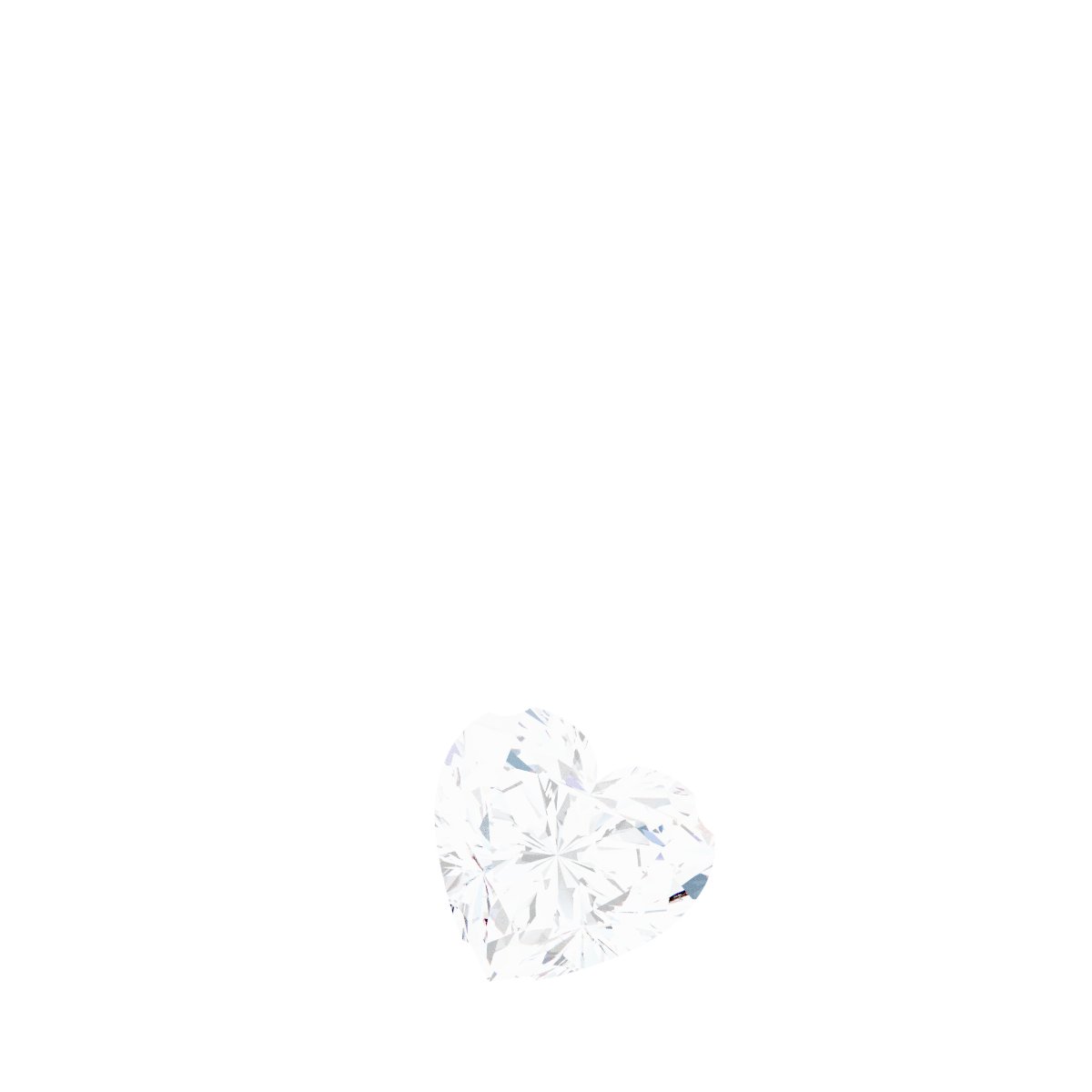 Solitaire Heart Necklace or Pendant