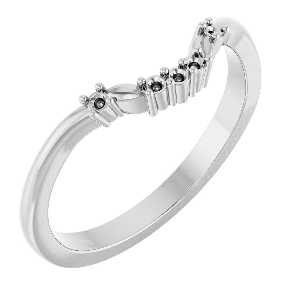 Accented Floral Engagement Ring or Band