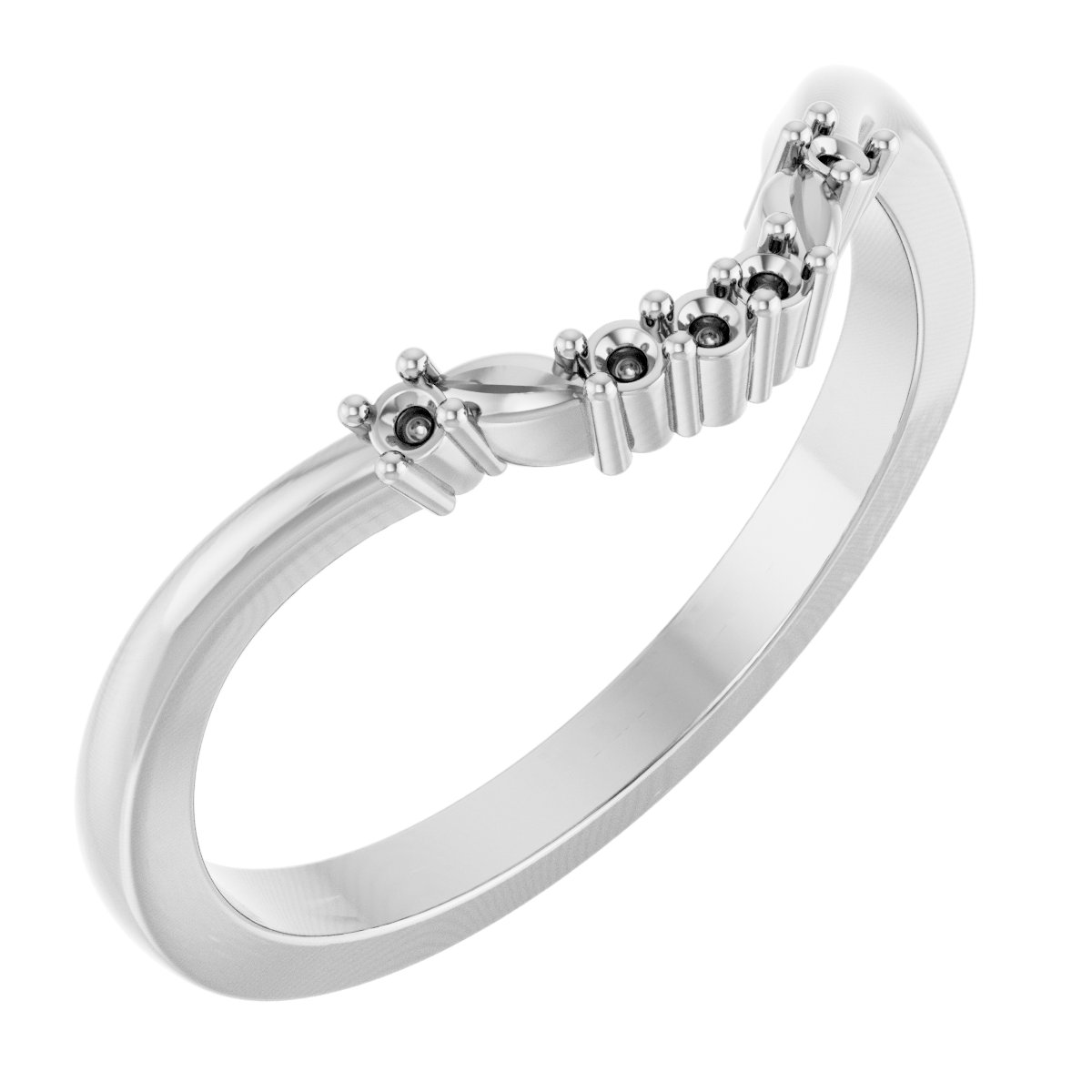 Accented Floral Engagement Ring or Band