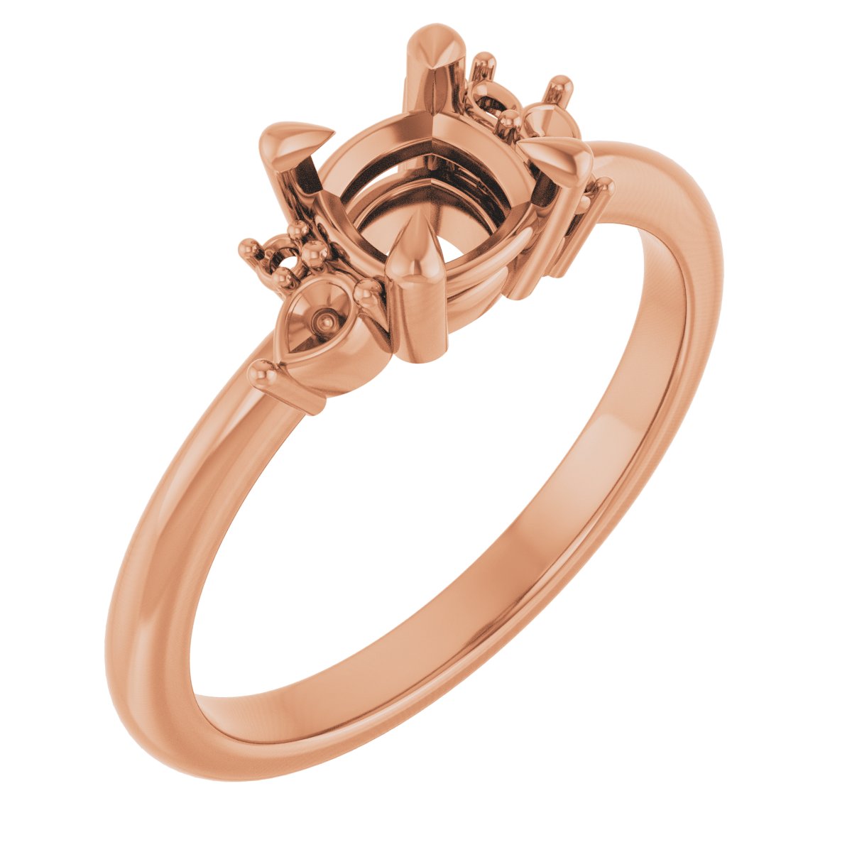 Claw-Prong Accented Engagement Ring