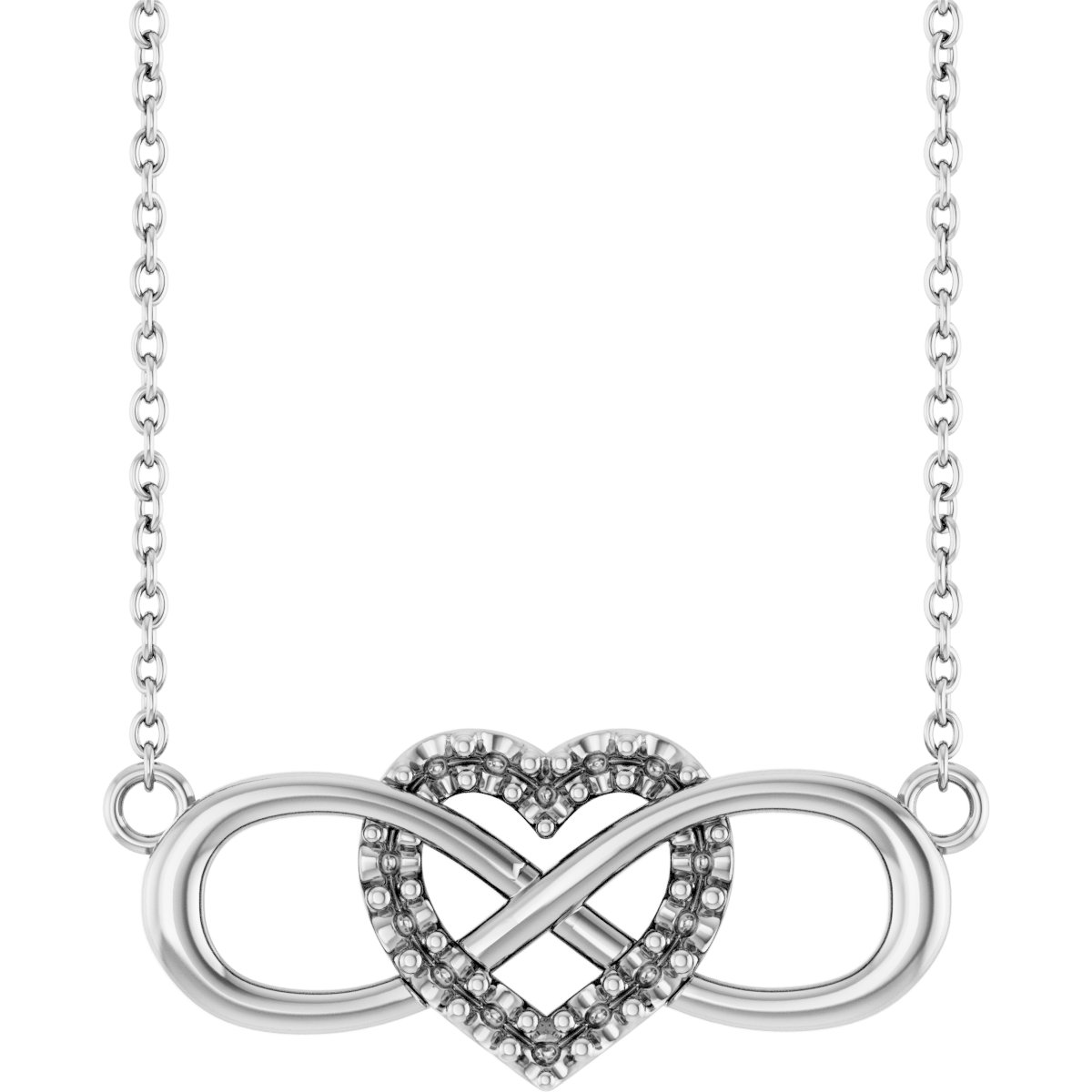 Accented Heart & Infinity-Inspired Necklace or Center