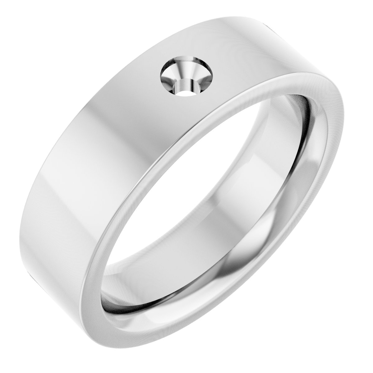 Accented Comfort-Fit Flat Band