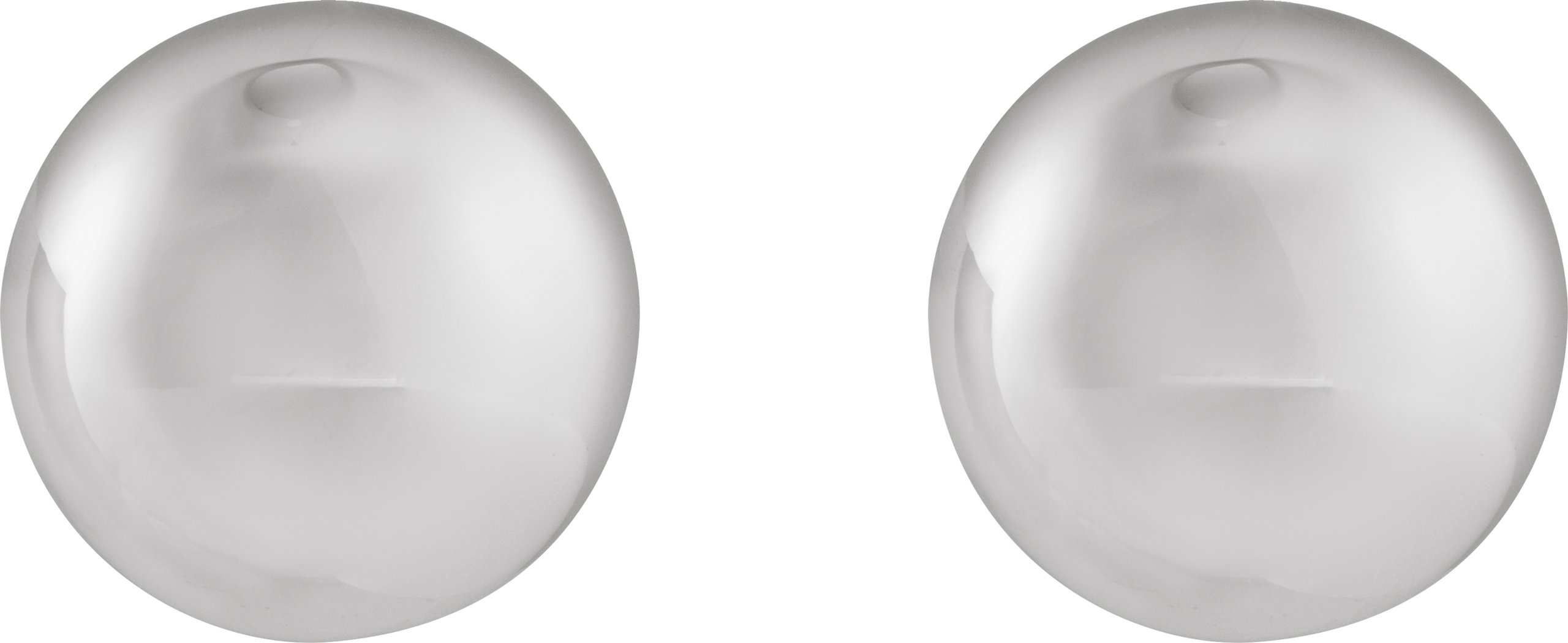 Alternative view of Electroform Round Domed Earrings – Sterling Silver