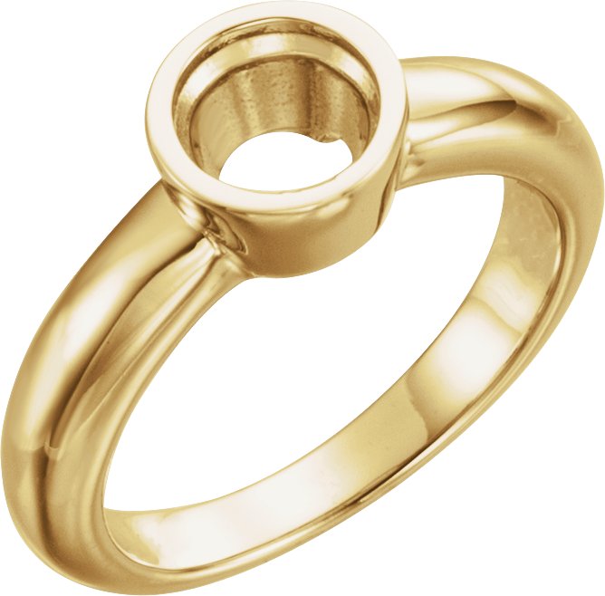 Bezel-Set Solitaire Engagement Ring