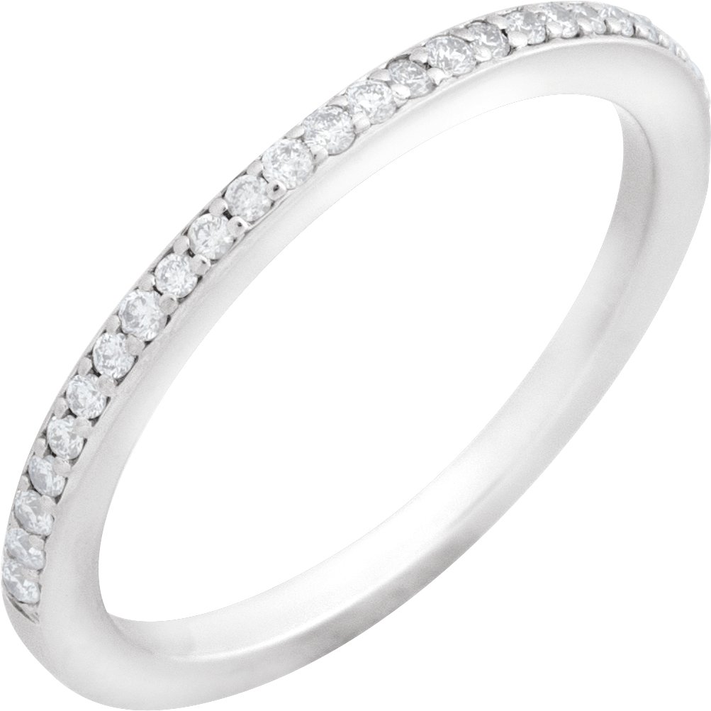 14K White 1/8 CTW Natural Diamond Matching Band