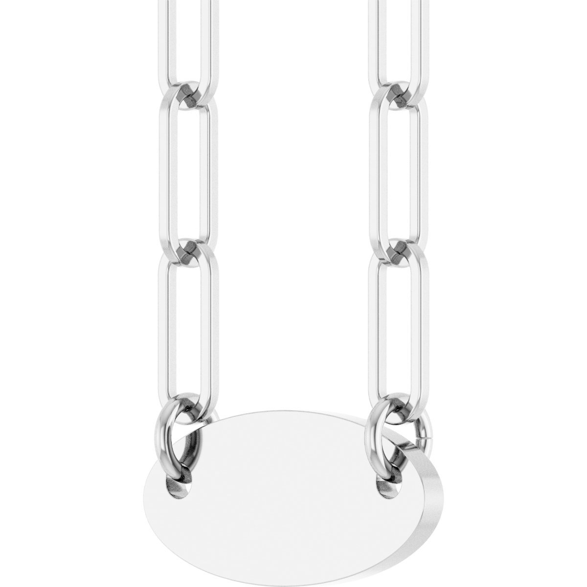 Alternative view of Engravable Oval Necklace or Center