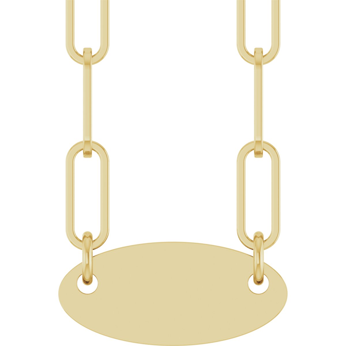 Engravable Oval Necklace or Center