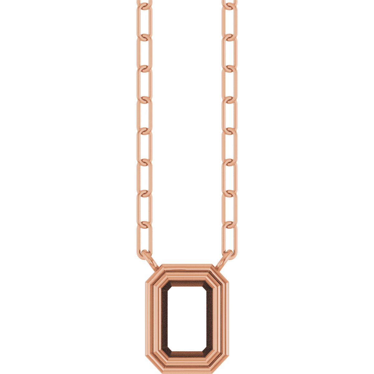 Round Bezel-Set Necklace or Center