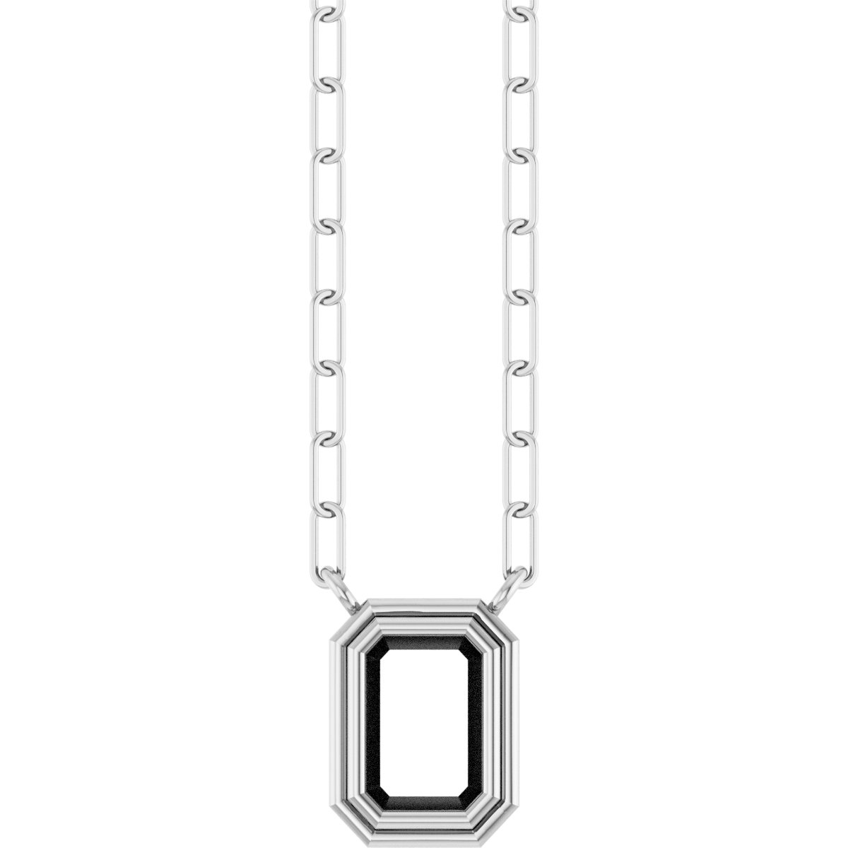 Round Bezel-Set Necklace or Center