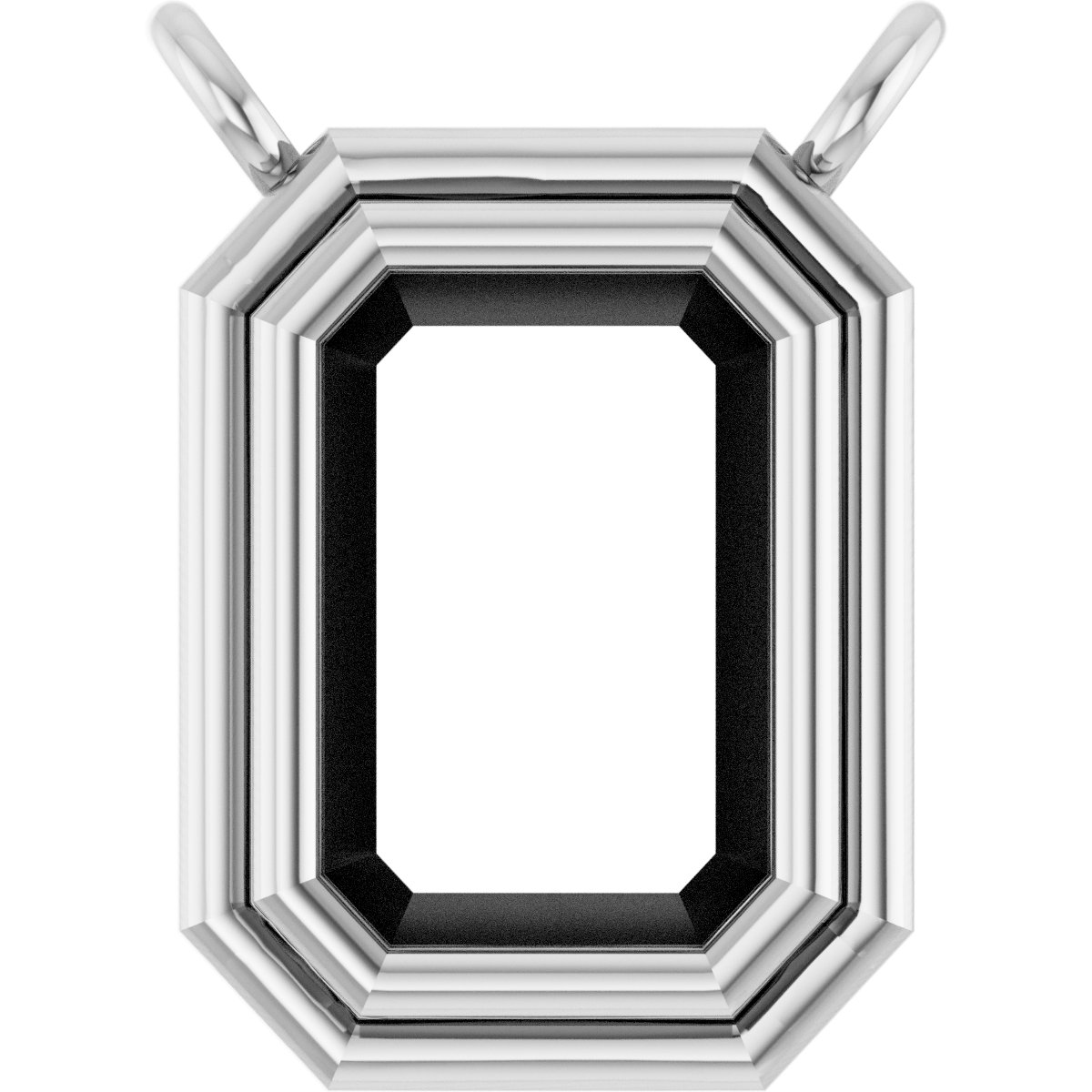 Round Bezel-Set Necklace or Center