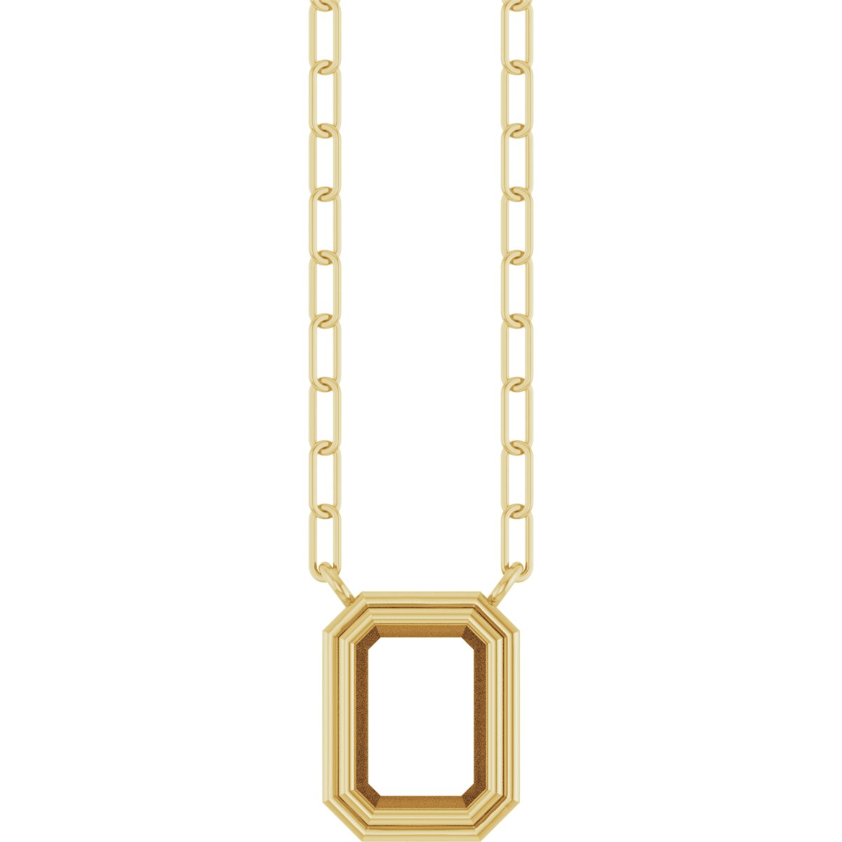 Round Bezel-Set Necklace or Center