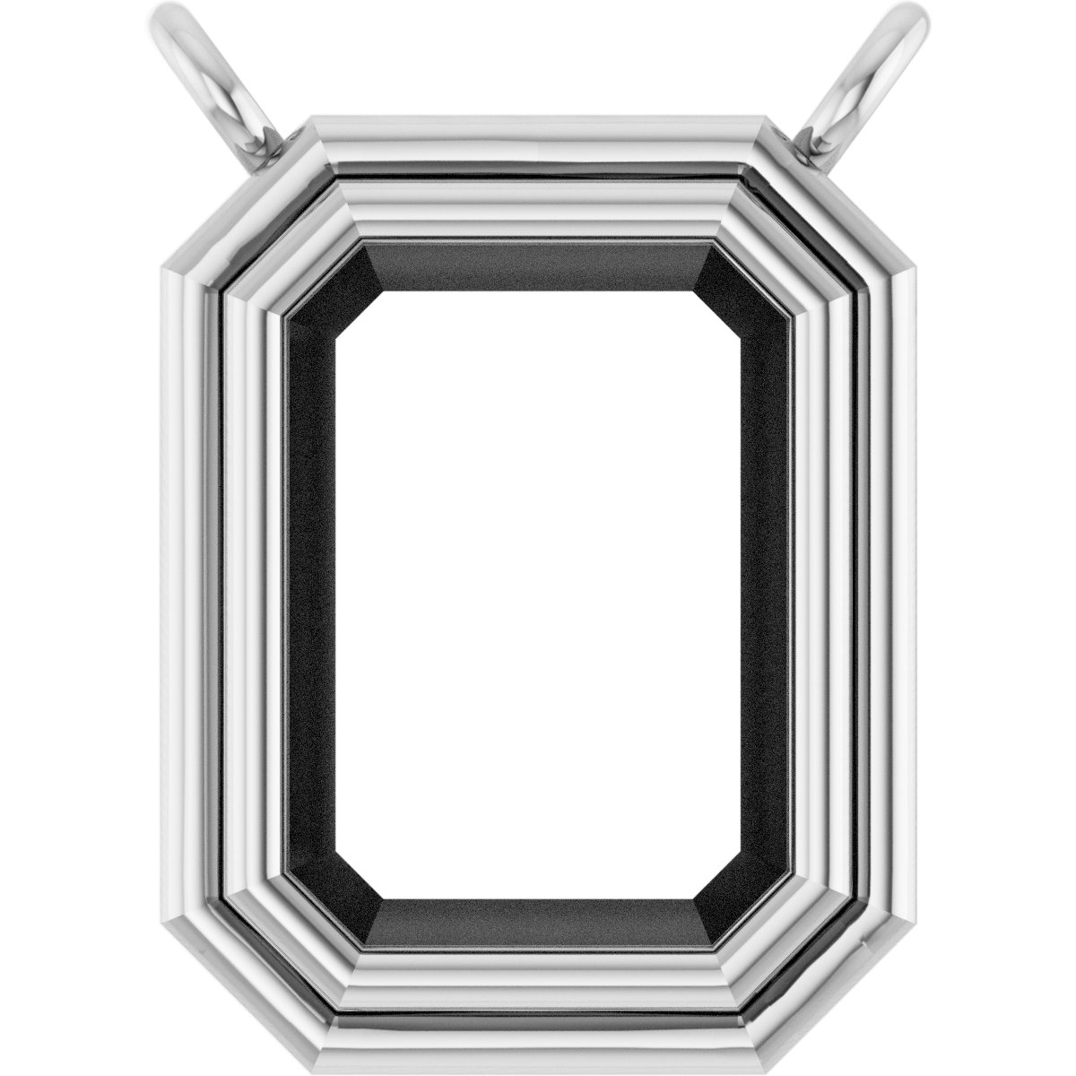 Round Bezel-Set Necklace or Center