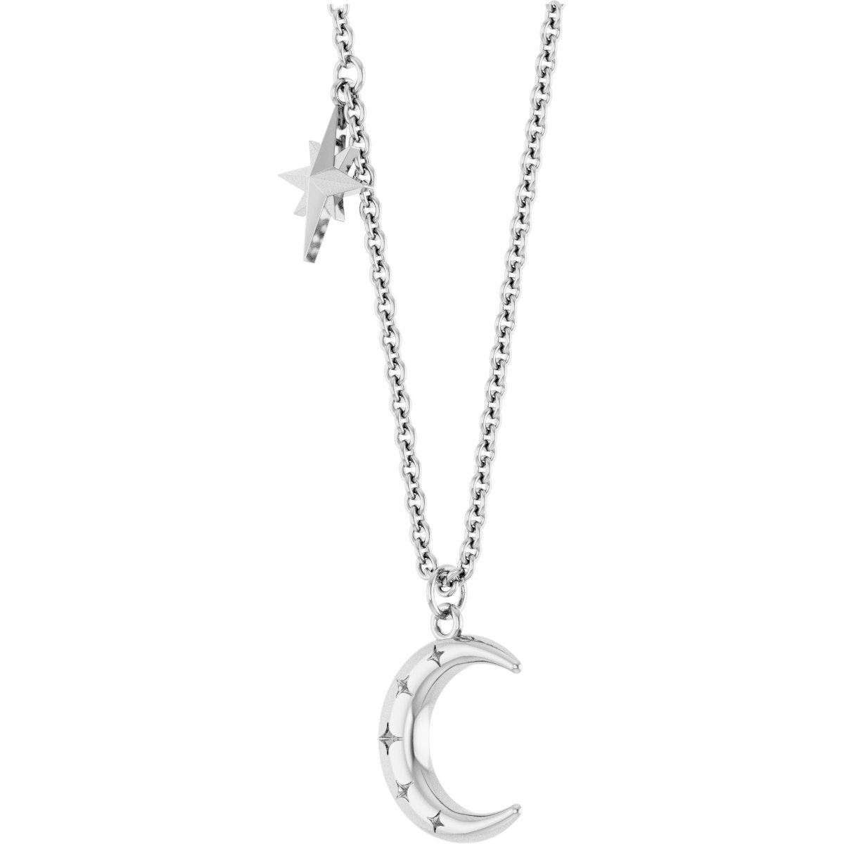 Alternative view of Crescent Moon & Star Necklace