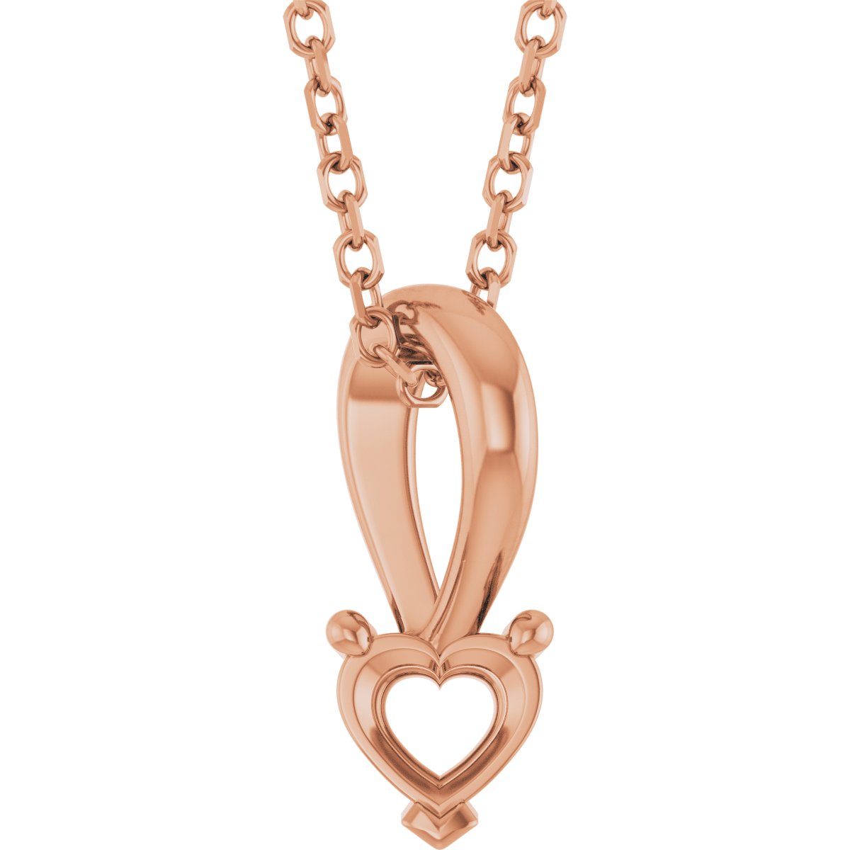 Solitaire Heart Necklace or Pendant