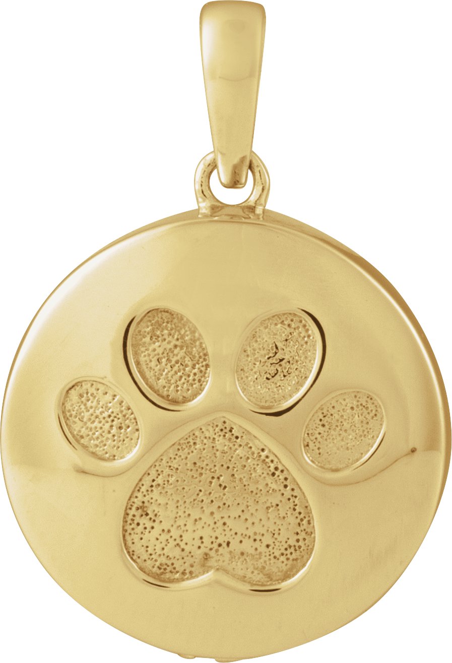 Paw Print Ash Holder Pendant