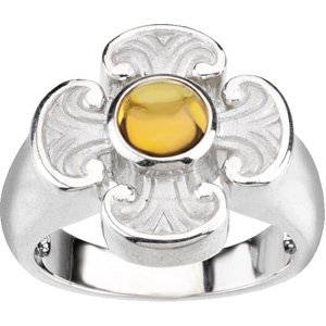 Natural Citrine Maltese Cross Ring view 3