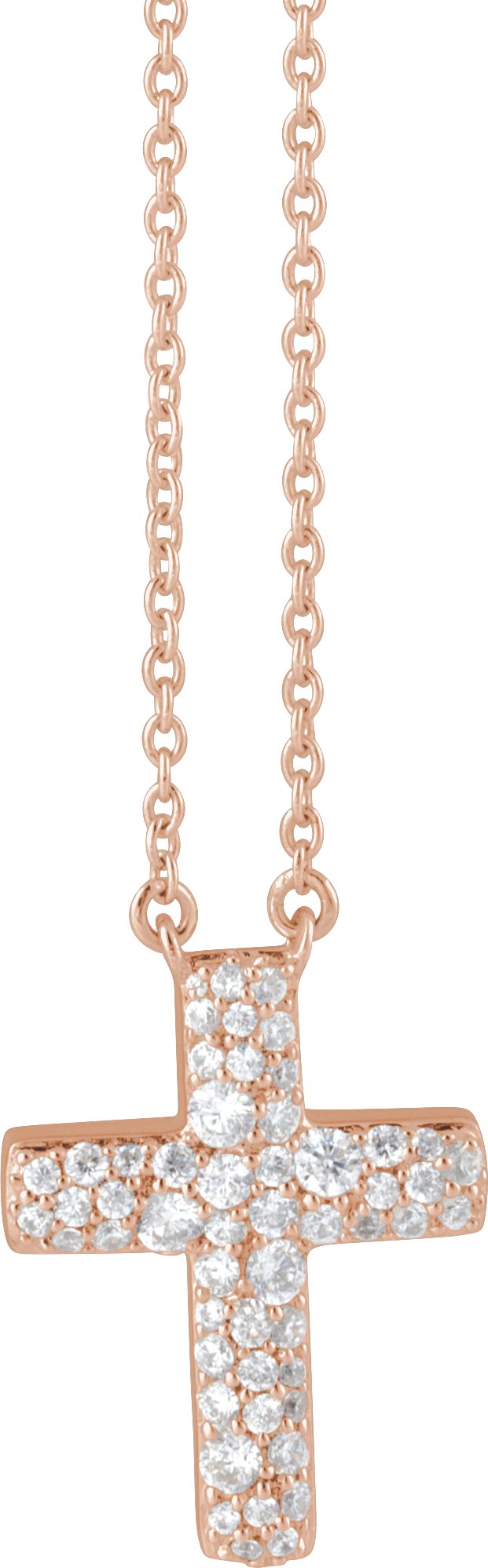 Accented Cross Necklace or Center