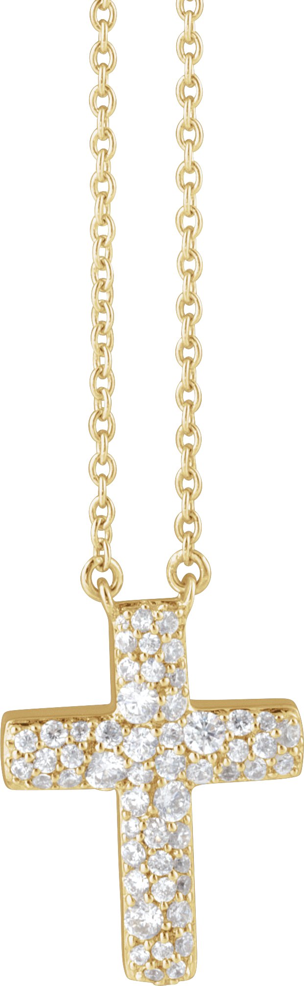 Accented Cross Necklace or Center