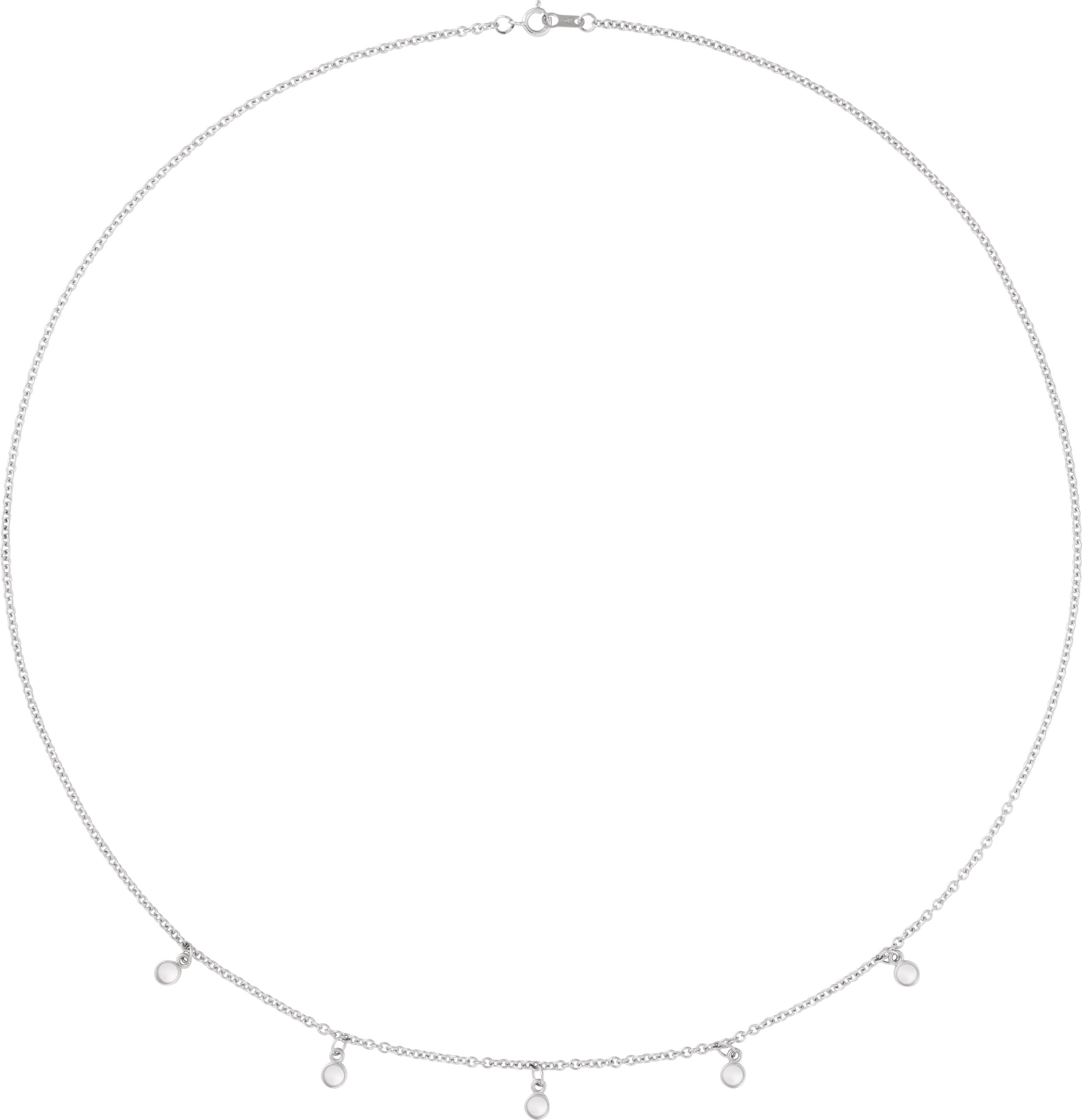 Family Bezel-Set Station Necklace