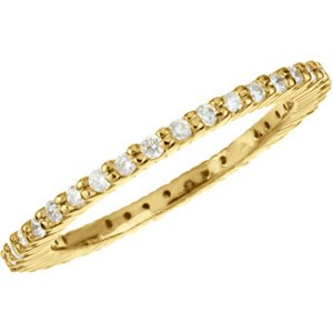 10K Rose Eternity Band Mounting Size 5