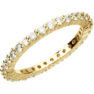 18K Yellow 1 CTW Diamond Eternity Band Size 7 Ref 3137384