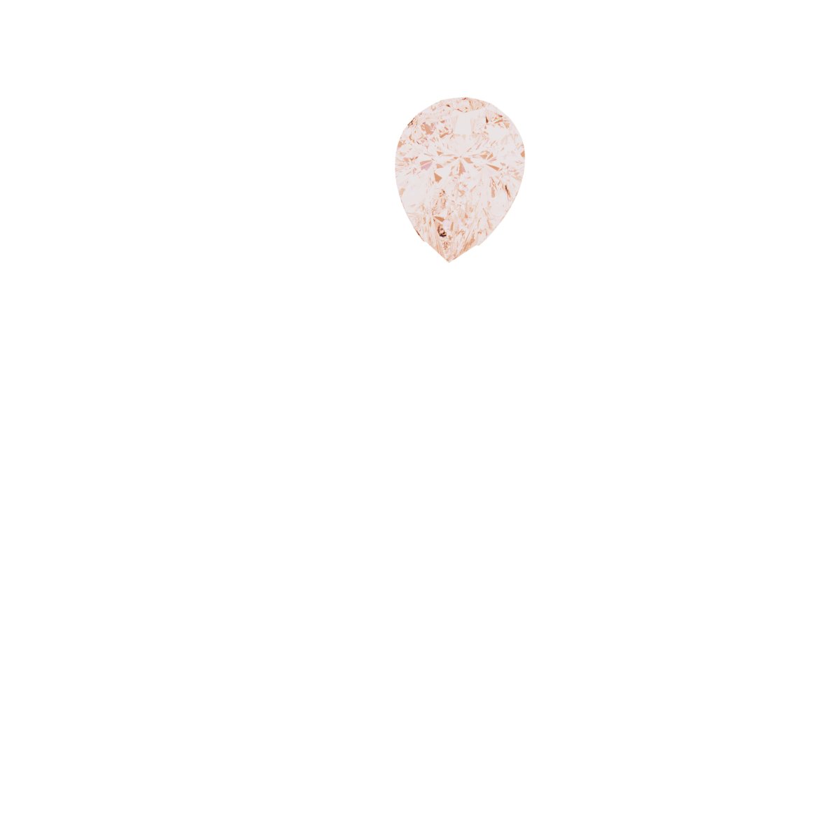 14K Rose 1/5 CT Natural Diamond Freeform Ring