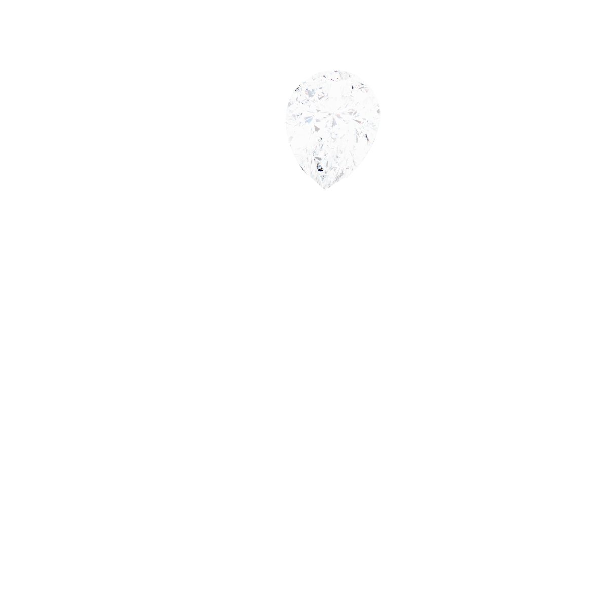 Platinum 1/5 CT Natural Diamond Freeform Ring