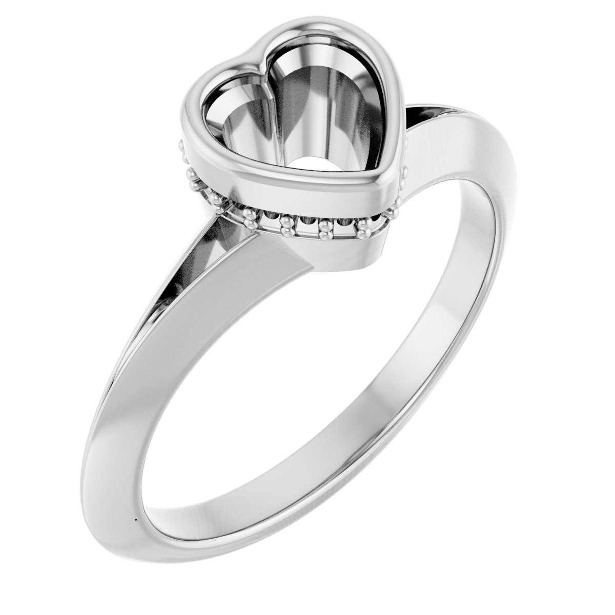 Bezel-Set Hidden Halo-Style Engagement Ring