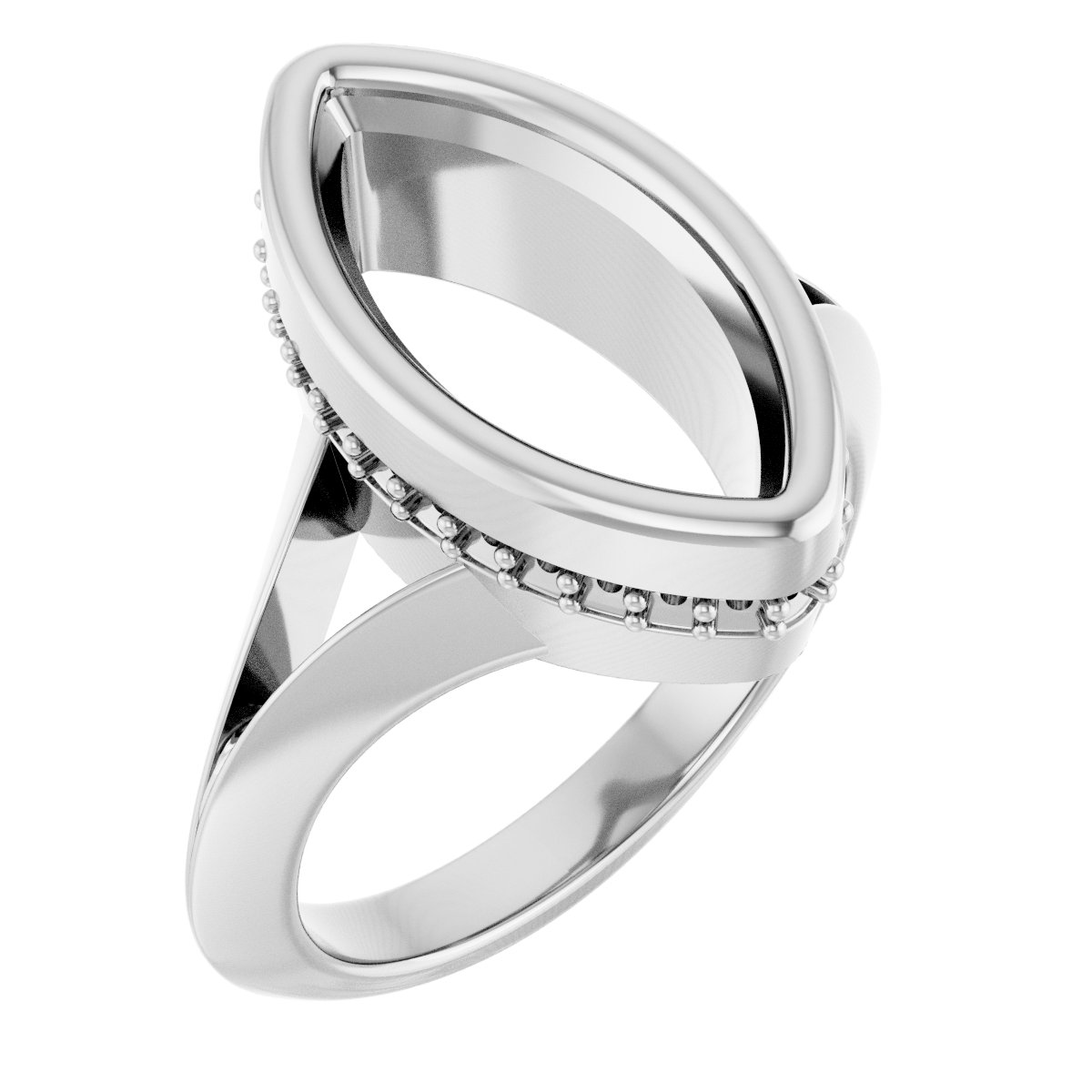 Bezel-Set Hidden Halo-Style Engagement Ring