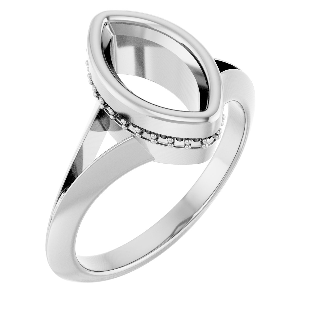 Bezel-Set Hidden Halo-Style Engagement Ring
