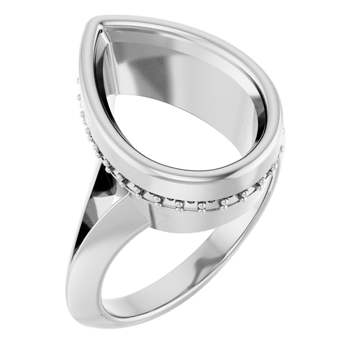 Bezel-Set Hidden Halo-Style Engagement Ring