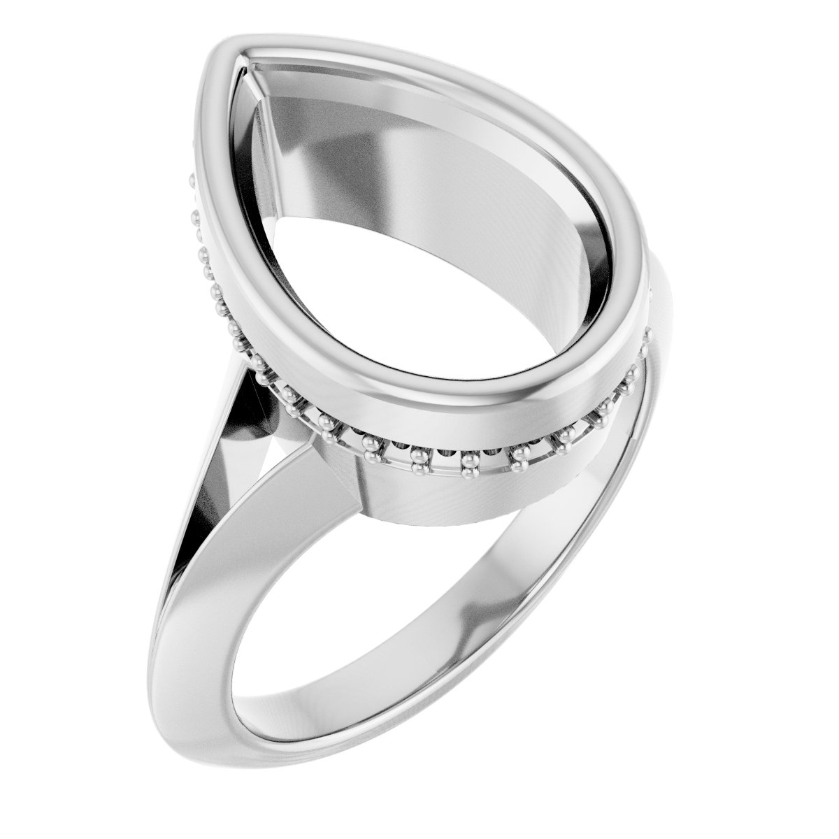 Bezel-Set Hidden Halo-Style Engagement Ring