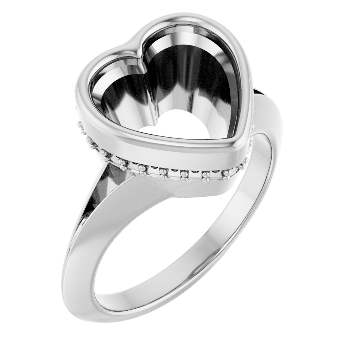 Bezel-Set Hidden Halo-Style Engagement Ring