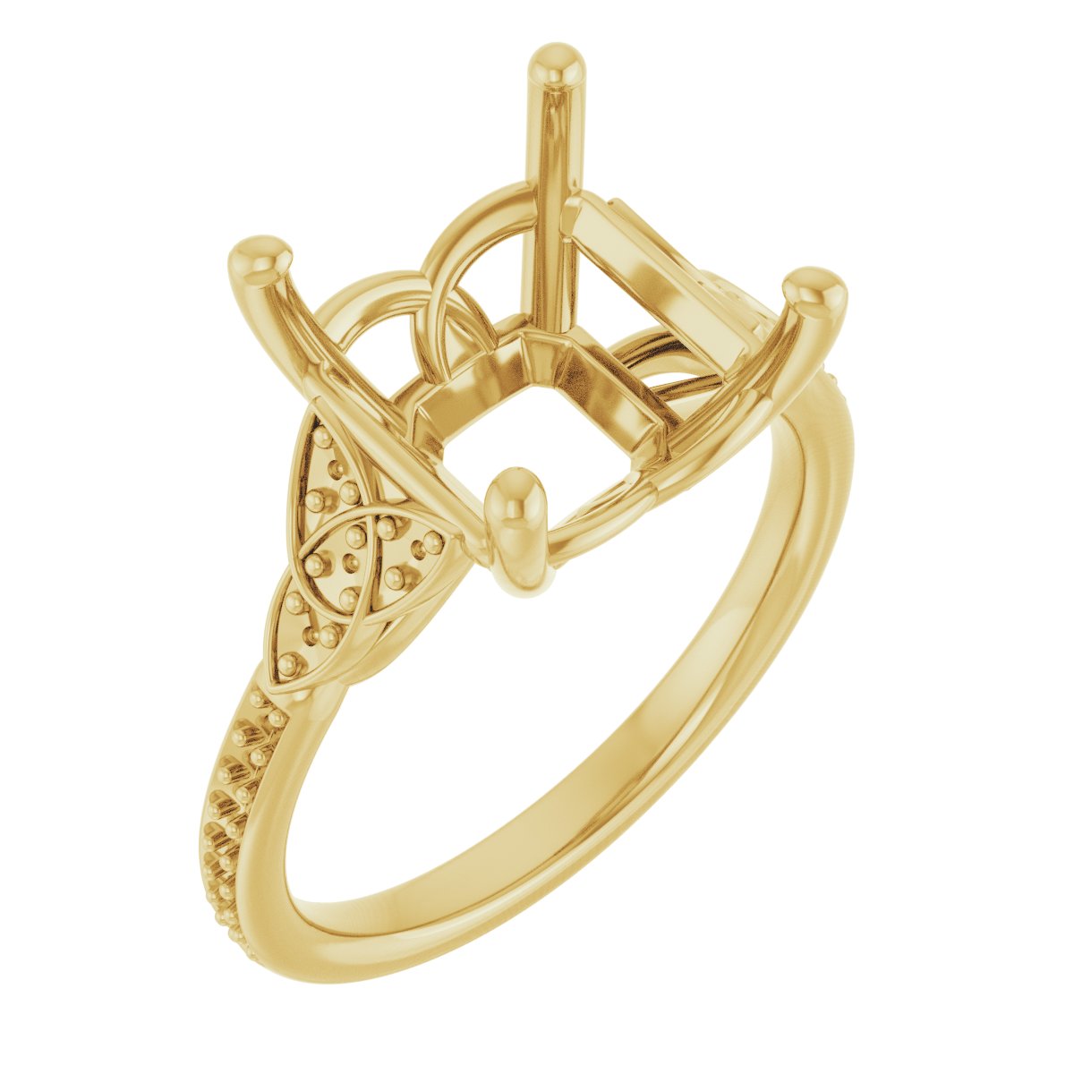 Accented Celtic-Inspired Engagement Ring