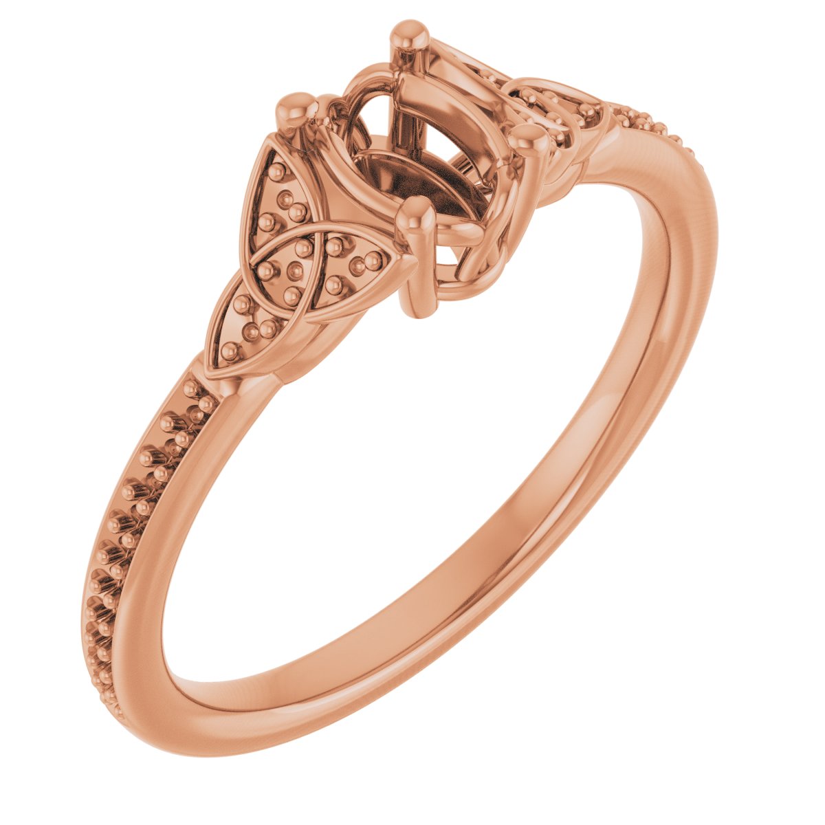 Accented Celtic-Inspired Engagement Ring