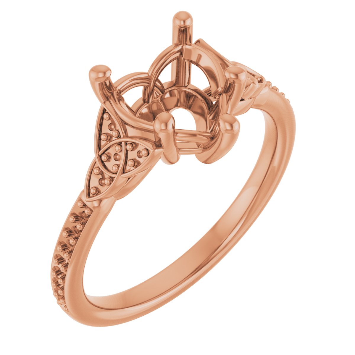 Accented Celtic-Inspired Engagement Ring