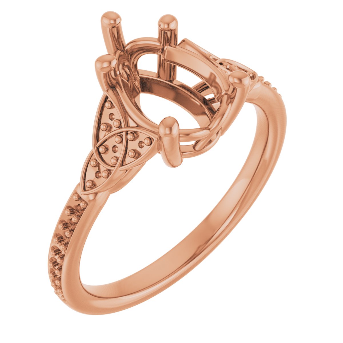 Accented Celtic-Inspired Engagement Ring