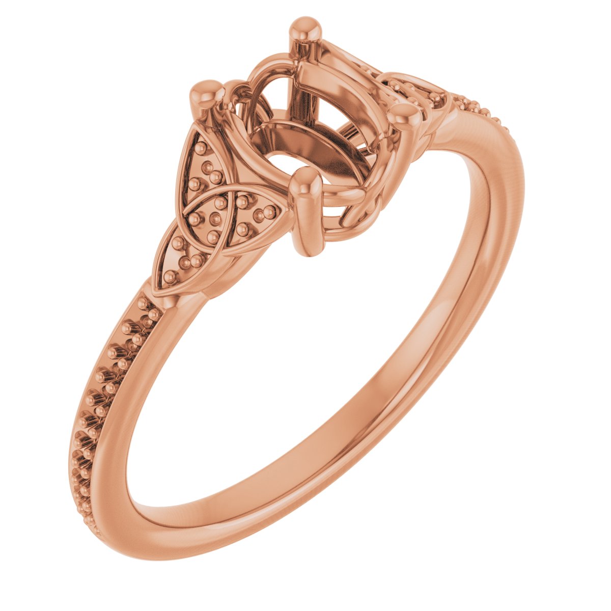 Accented Celtic-Inspired Engagement Ring