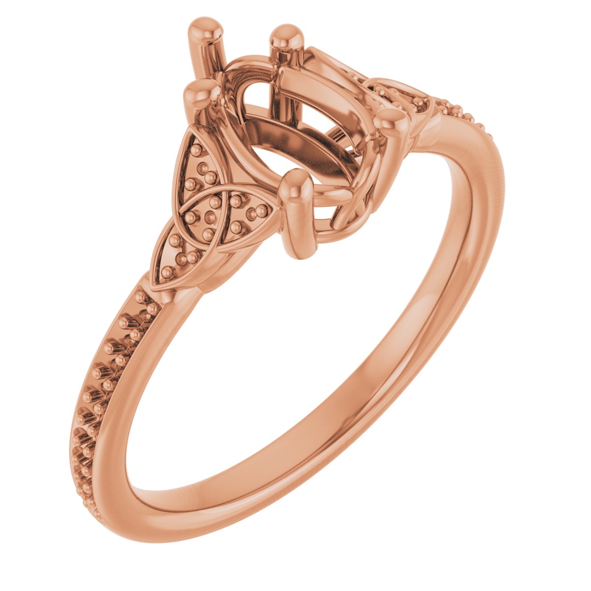 Accented Celtic-Inspired Engagement Ring