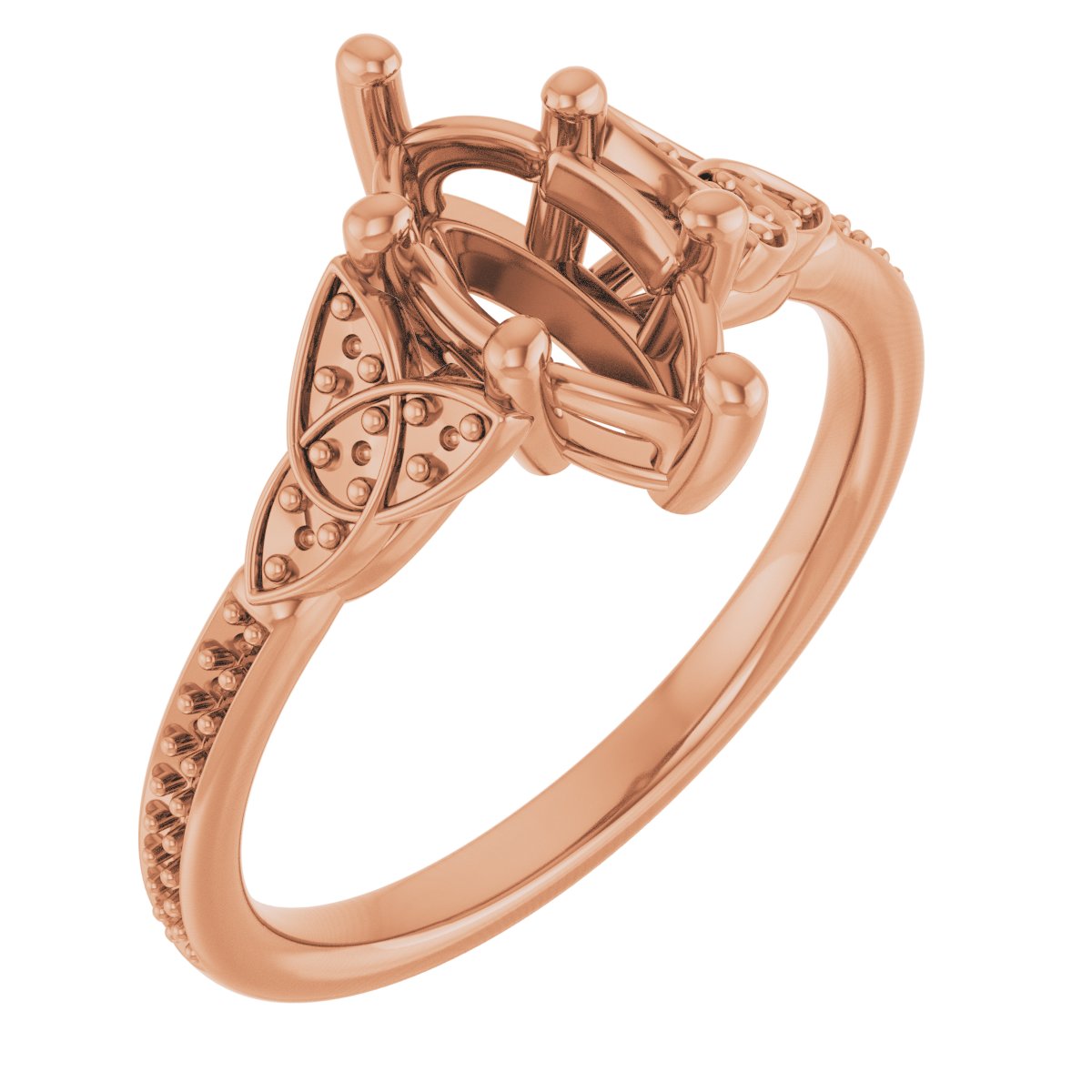 Accented Celtic-Inspired Engagement Ring