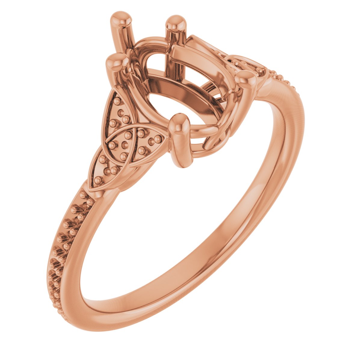 Accented Celtic-Inspired Engagement Ring