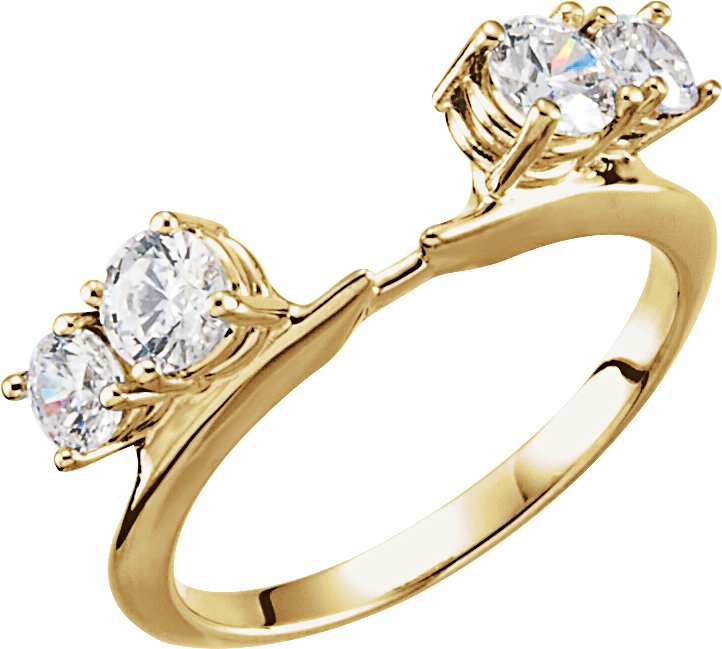 1/4 CTW Natural Diamond Wrap Style Enhancer – 14K Yellow Gold