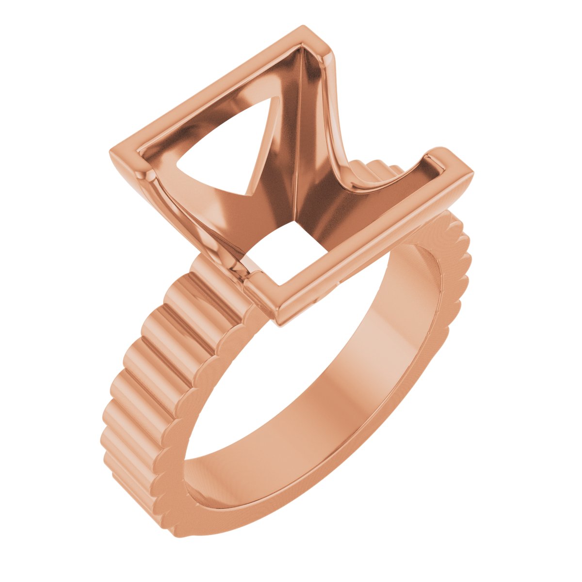 Half-Bezel Solitaire Engagement Ring